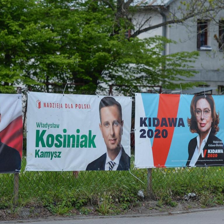 Wahlwerbung für die polnische Präsidentschaftswahl