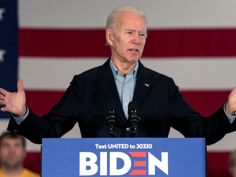 Der US-Demokrat Joe Biden auf einer Wahlkampfveranstaltung am 6. Dezember in Iowa.