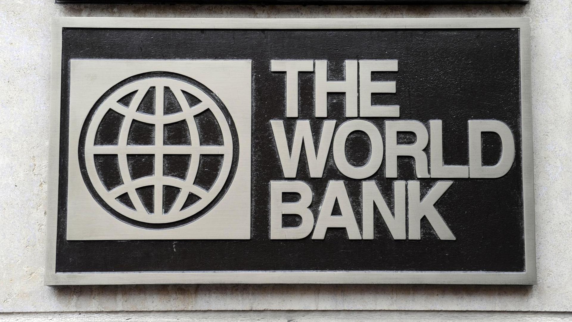 Das Logo der World Bank, aufgenommen am Sonntag (01.11.2009) in Washington. Foto: Rainer Jensen dpa +++(c) dpa - Report+++ | Verwendung weltweit