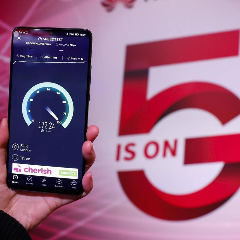 Smartphone mit 5G-Logo von  Huawei 