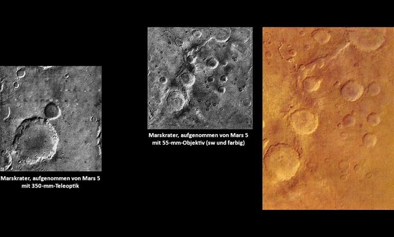 Der Orbiter von Mars 5 hat in den ersten Tagen am Ziel etwa hundert Aufnahmen der Marsoberfläche zur Erde gefunkt