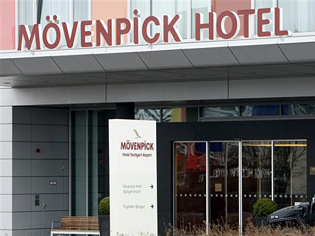 Ein Mövenpick-Hotel am Flughafen in Stuttgart