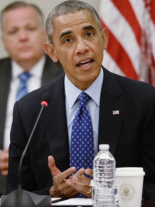 Barack Obama bei der Pressekonferenz zum Irak