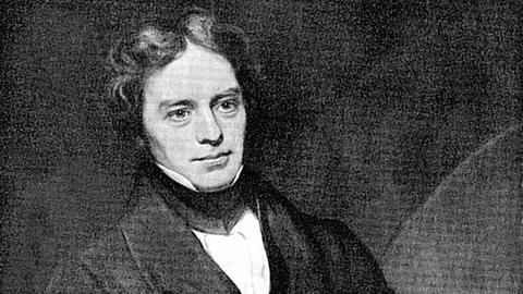 Zeitgenössisches Porträt des britischen Physikers und Chemikers Michael Faraday (1791-1867).