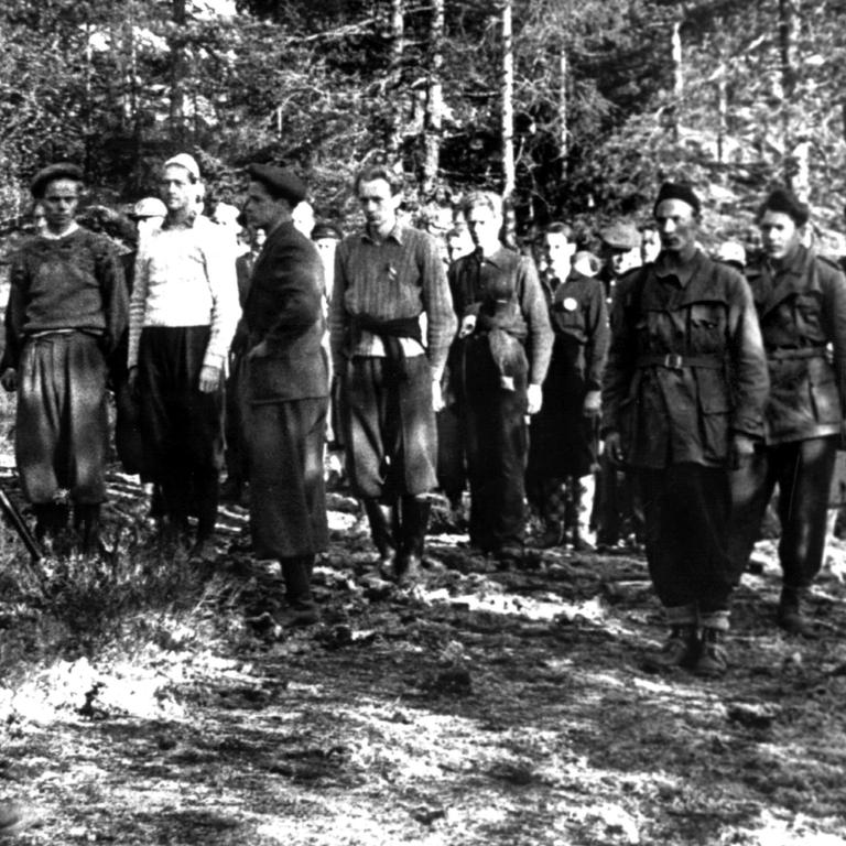 Norwegische Widerstandskämpfer während der Ausbildung.
