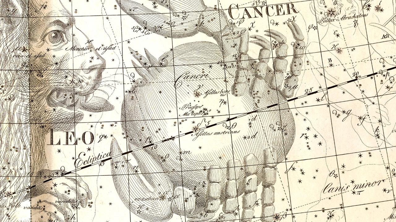 Das Sternbild Krebs in einer historischen Darstellung