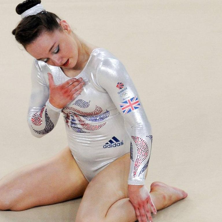 Die britische Turnerin Amy Tinkler im Finale im Bodenturnen bei den Olympischen Spielen 2016. 