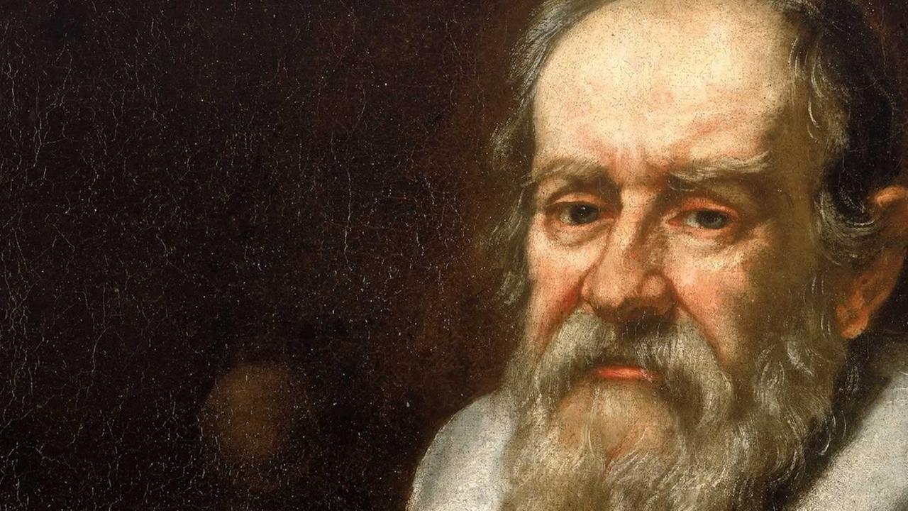 Galileo Galilei (1564-1642) auf einem Ölgemälde von Justus Suttermans (1597 - 1681)