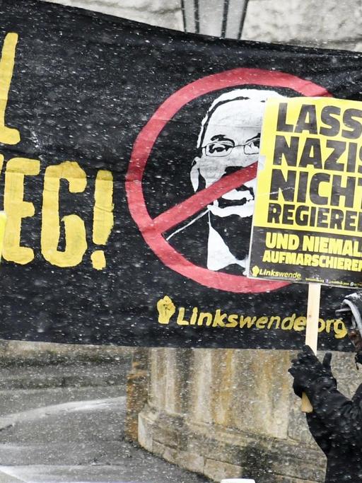 Protestaktion gegen Innenminister Herbert Kickl (FPÖ) in Wien.