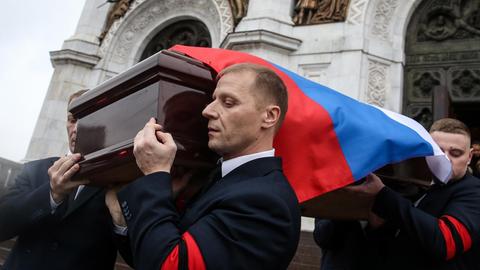 Der ermordete russische Botschafter, Andrej Karlow, wurde beigesetzt.