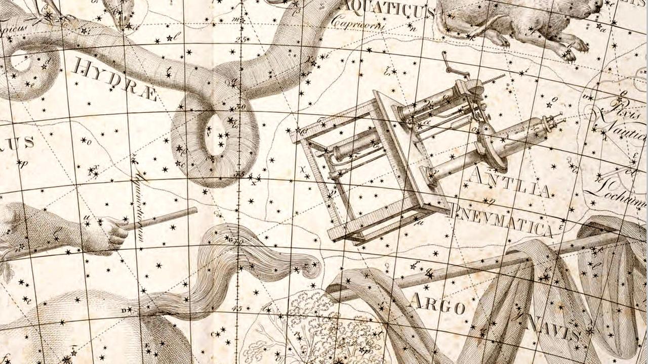 Historische Darstellung des Sternbilds Luftpumpe (Antlia)
