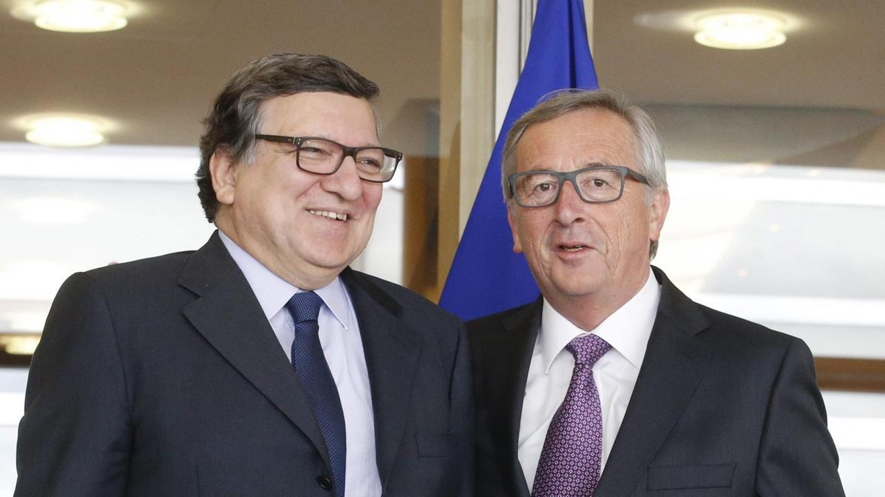 Ex-EU-Kommissionschef José Manuel Barroso und der amtierende Kommissionspräsident Jean-Claude Juncker