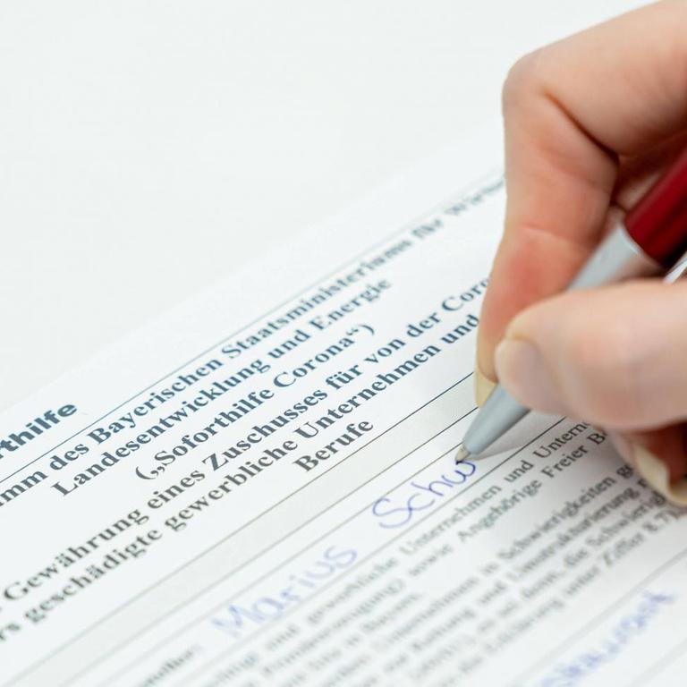 Antrag für ein Soforthilfeprogramm des Bayerischen Wirtschaftsministerium im Zuge der Corona-Krise