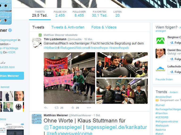 Der Twitter-Account von Matthias Meisner, "Der Tagesspiegel"