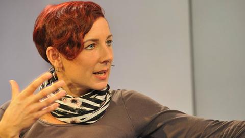 Die Schriftstellerin und Juristin Juli Zeh während der Frankfurter Buchmesse im Oktober 2018 