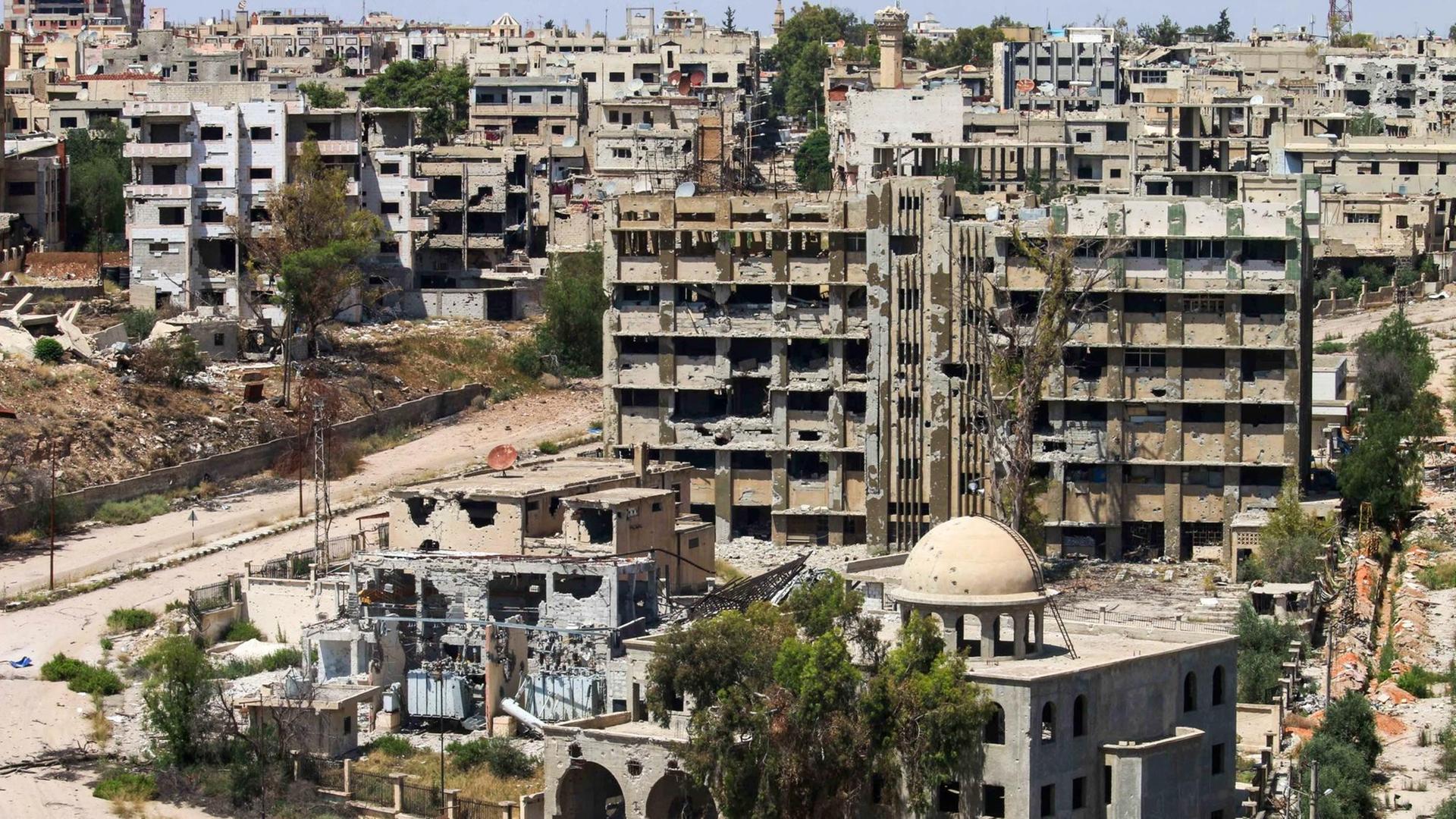 Die zerstörte Stadt Daraa in Süd-Syrien.