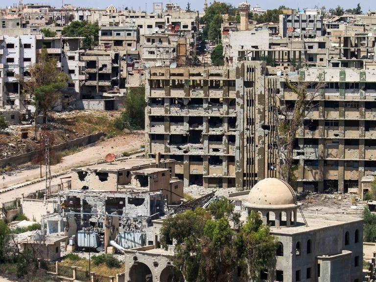 Die zerstörte Stadt Daraa in Süd-Syrien.