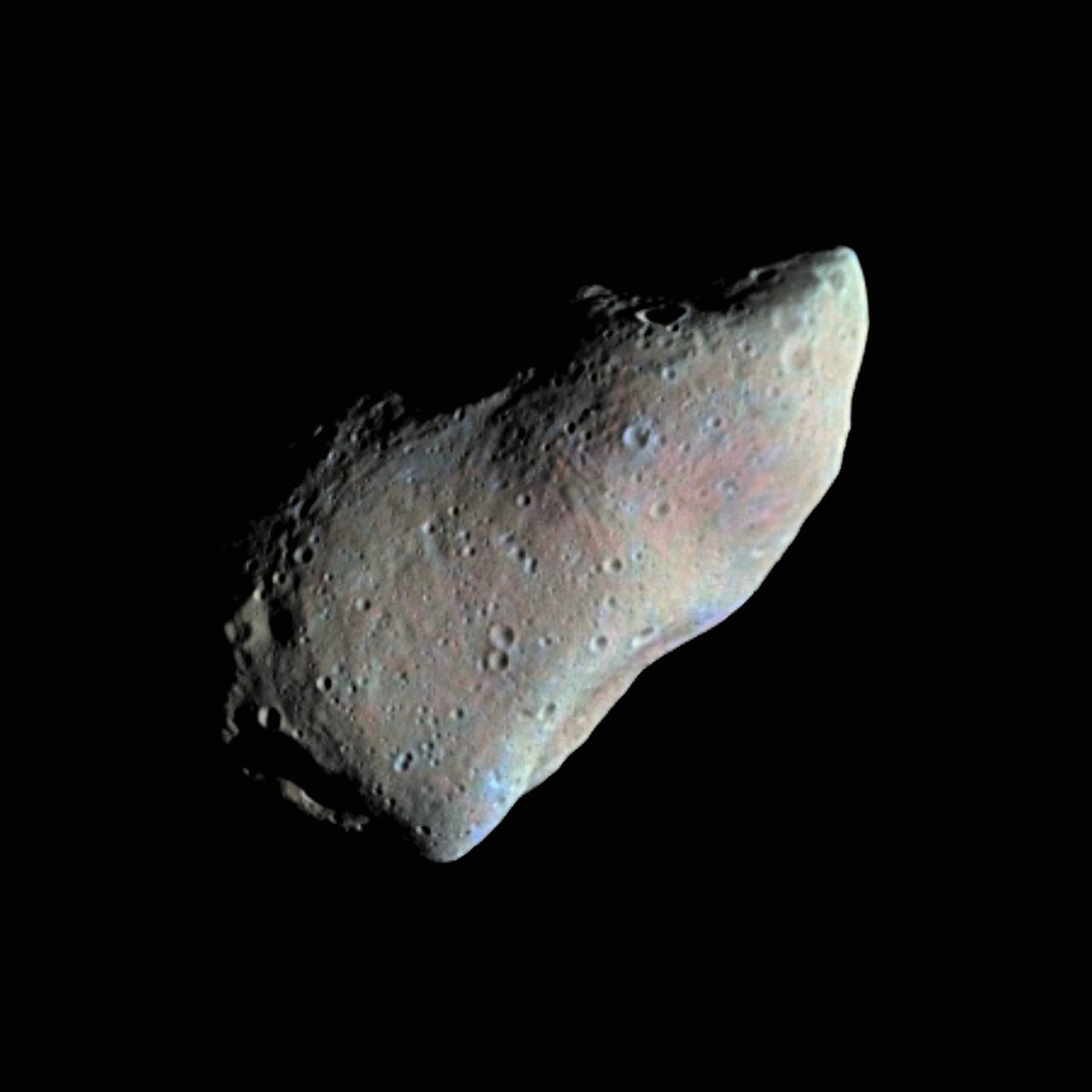 Über das Aussehen des Asteroiden Yugoslavia ist kaum etwas bekannt; vermutlich ist es ein irregulär geformter Körper (hier im Bild Asteroid Gaspra) 