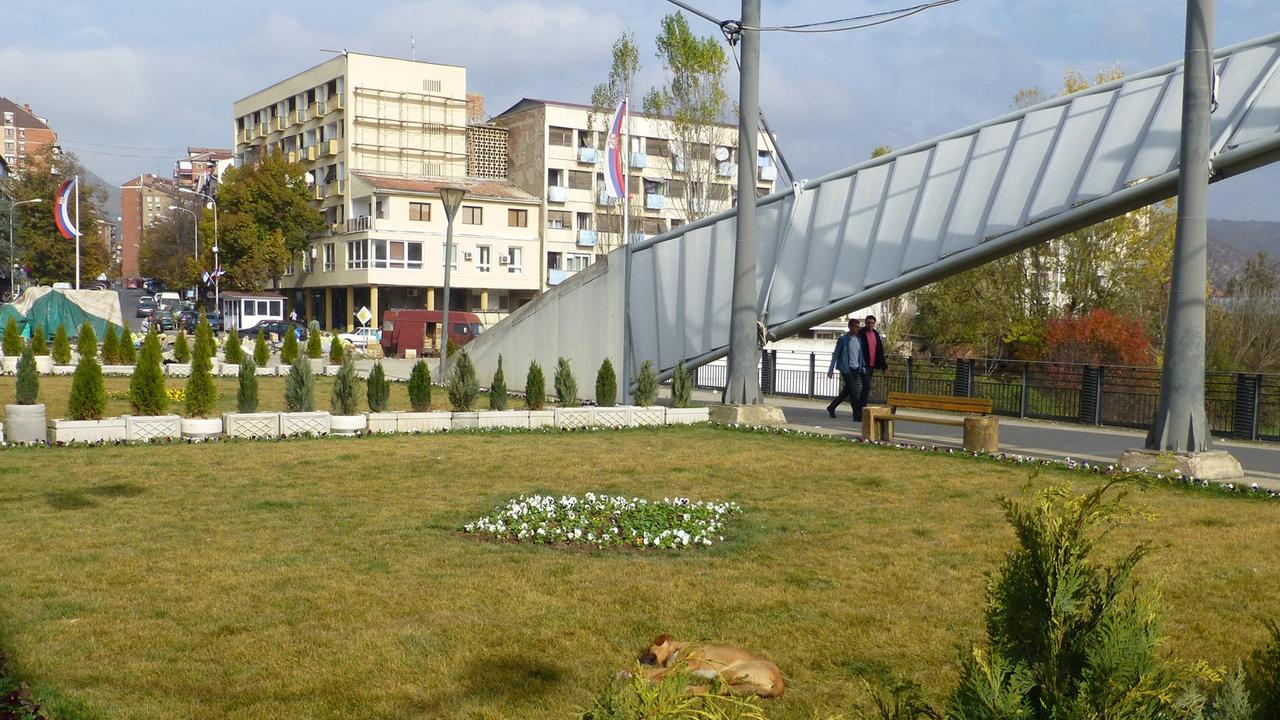 Der sogenannte Friedenspark in Mitrovica