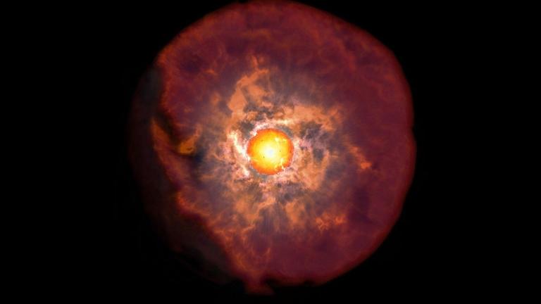 Manche Supernova ist schon vor dem Ausbruch von einer dichten Gas- und Staubwolke umgeben