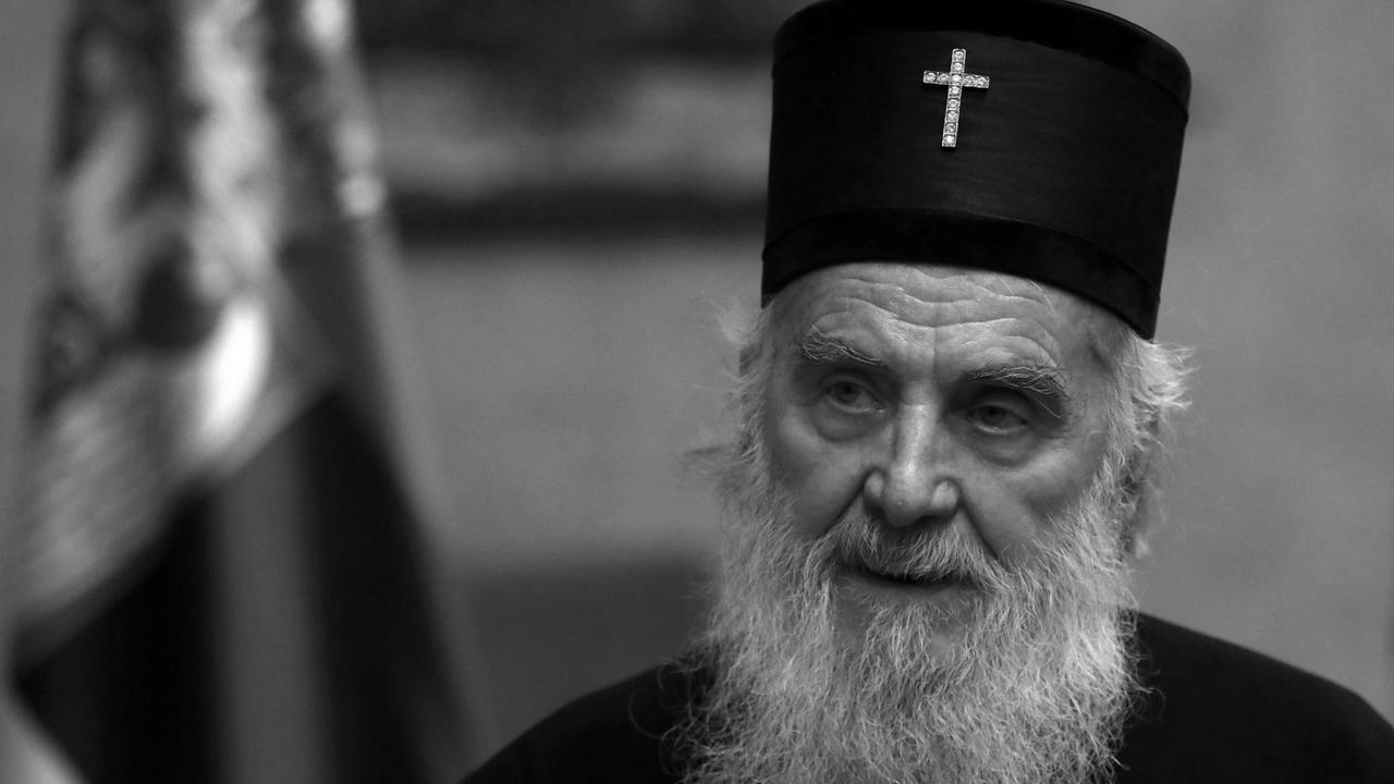 Das Oberhaupt der serbischen orthodoxen Kirche, Patriarch Irinej.