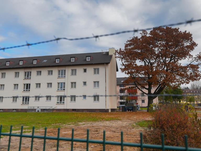 .Blick auf die Ankunfts- und Rückführungseinrichtung für Asylbewerber a auf dem ehemaligen Gelände der US Army in Bamberg