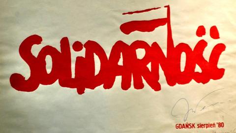 Das erste Solidarnocs-Poster, das gedruckt wurde - im August 1980.