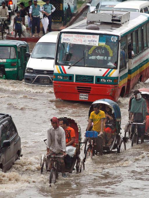 Überschwemmungen in Bangladesch, Dhaka, Oktober 2010.