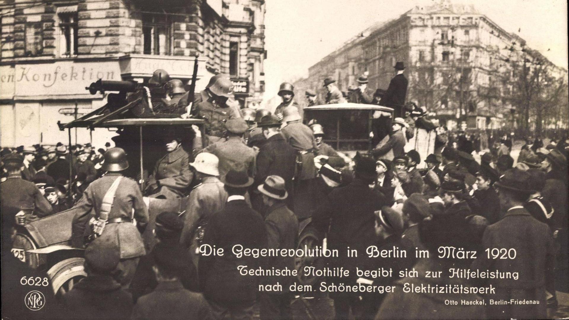 Berlin, Gegenrevolution im März 1920, Kapp Putsch, Technische Nothilfe, NPG Berlin Counterrevolution in March 1920 Kapp Coup technical Emergency assistance NPG