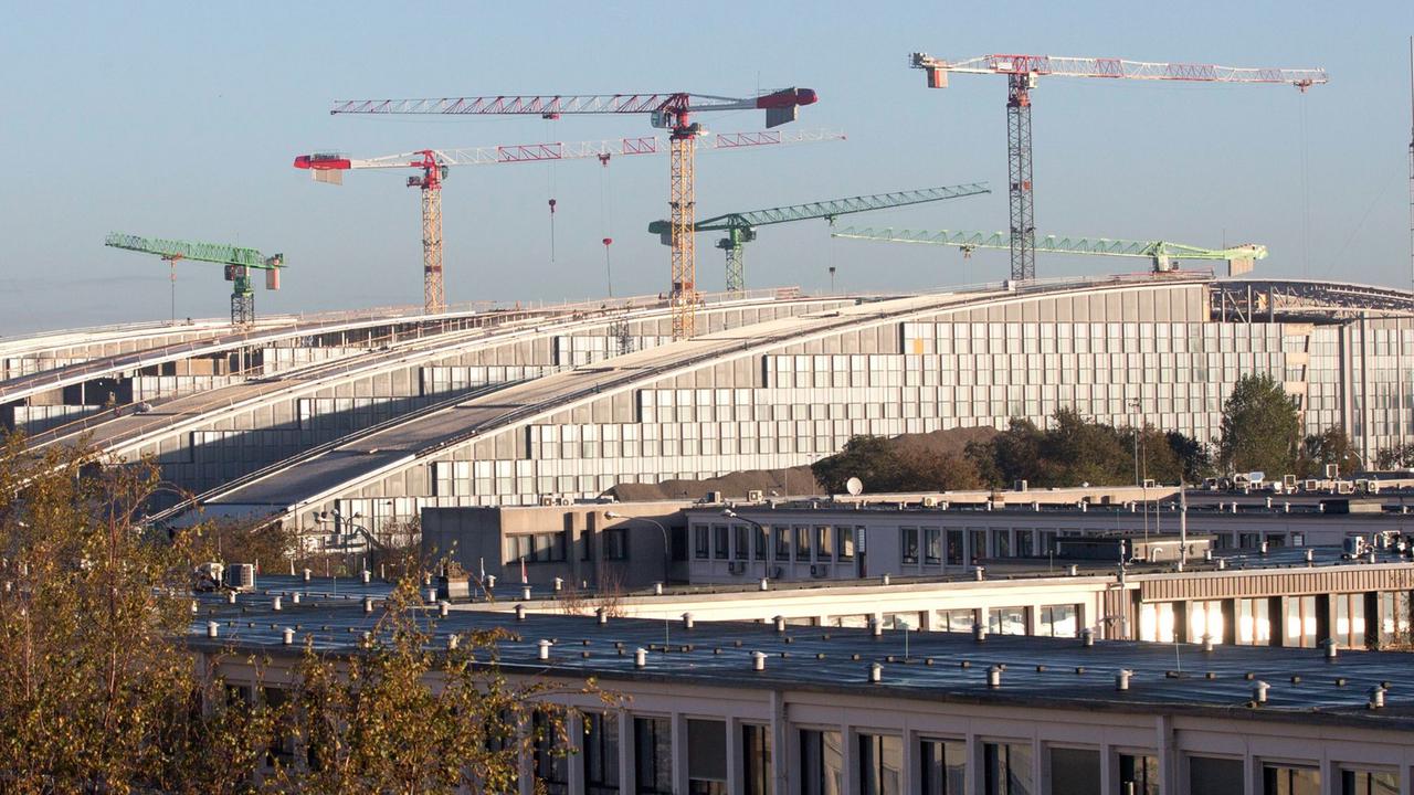 Ein Überblick über die Baustelle des Nato-Hauptquartiers.