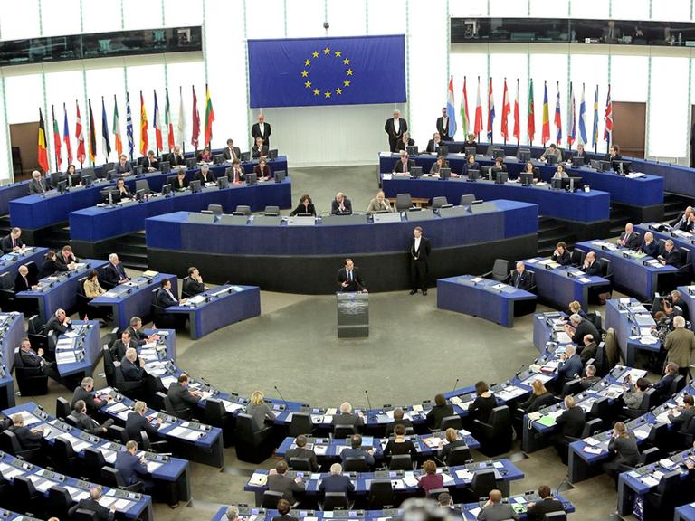 Der Plenarsaal im Europaparlament