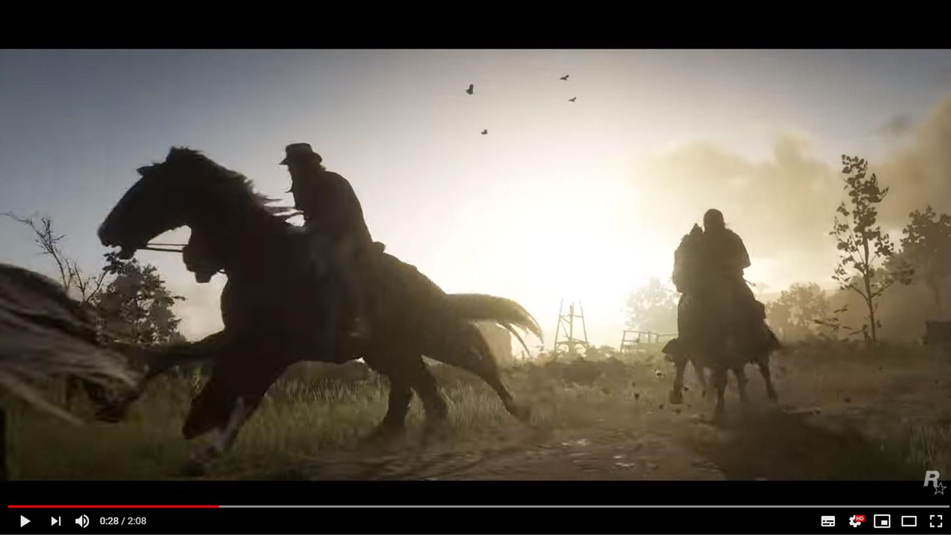 Youtube-Screenshot des Trailers zu "Red Dead Redemption 2"
