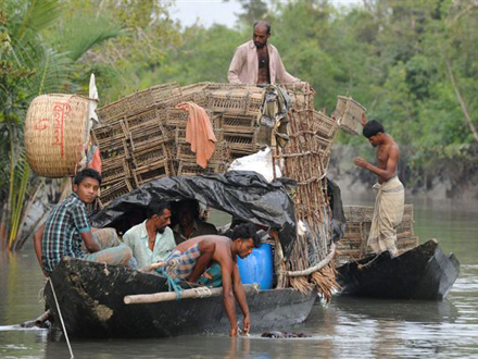 Krabbenfischer in Bangladesch