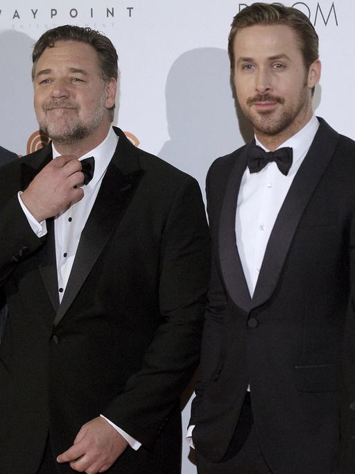 ©Donatella Giagnori / EIDON/MAXPPP ; 1191883 : (Donatella Giagnori / EIDON), 2016-05-20 Roma - Photocall of the film The Nice Guys in Rome - Shane Black, Russell Crowe, Ryan Gosling and Joel Silver attend a photocall for The Nice Guys at the Space Cinema in Rome on May 20, 2016