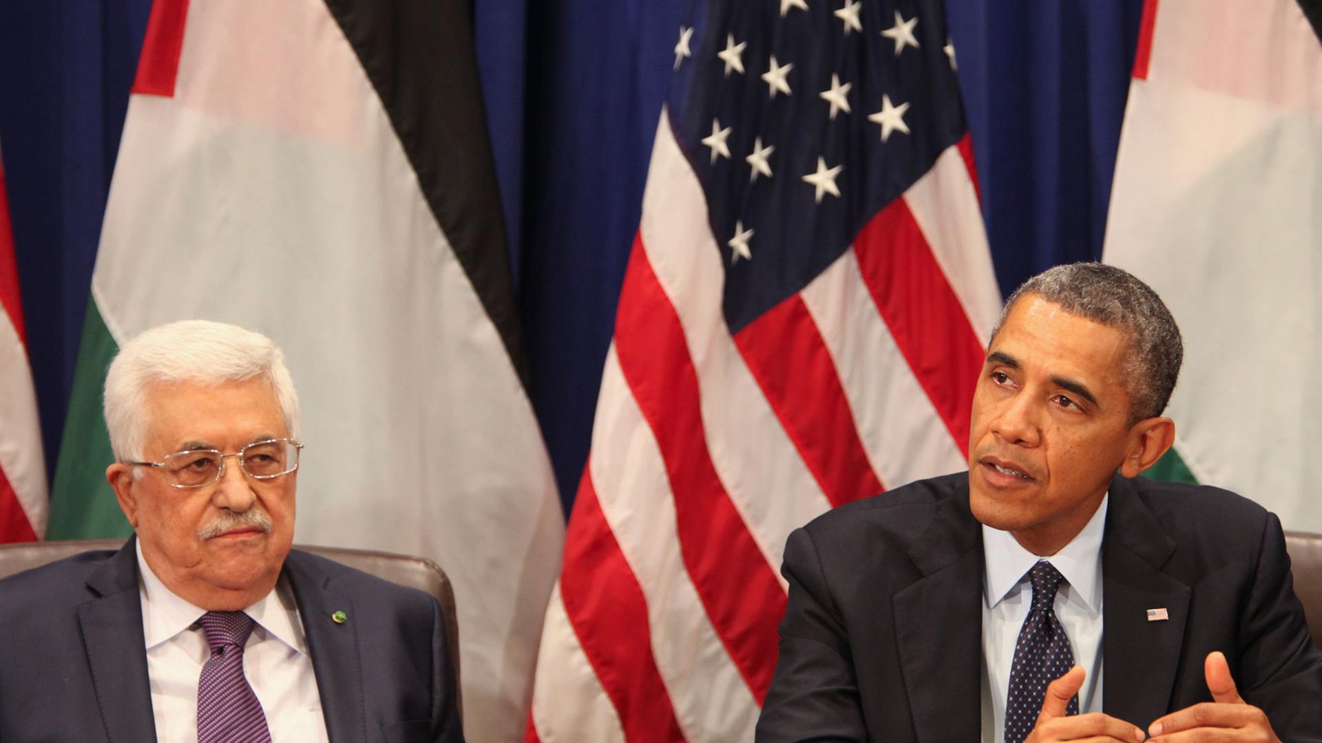 Mahmud Abbas (l.) und Barack Obama am 25.09.2013 in New York.