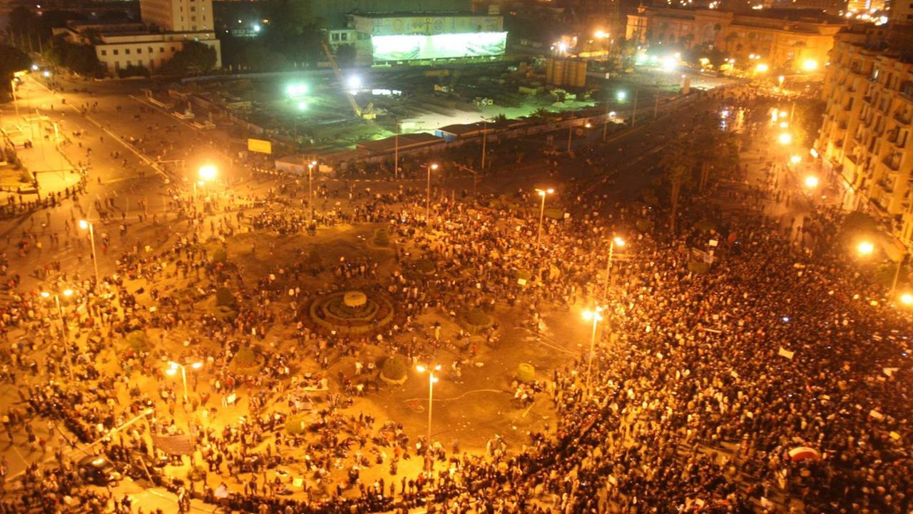 Beginn eines Umsturzes: Demonstration am 30.01.2011 auf dem Tahrir-Platz in Kairo