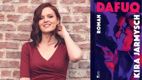 Kira Jarmysch: "DAFUQ" Zu sehen sind die Autorin und das Buchcover