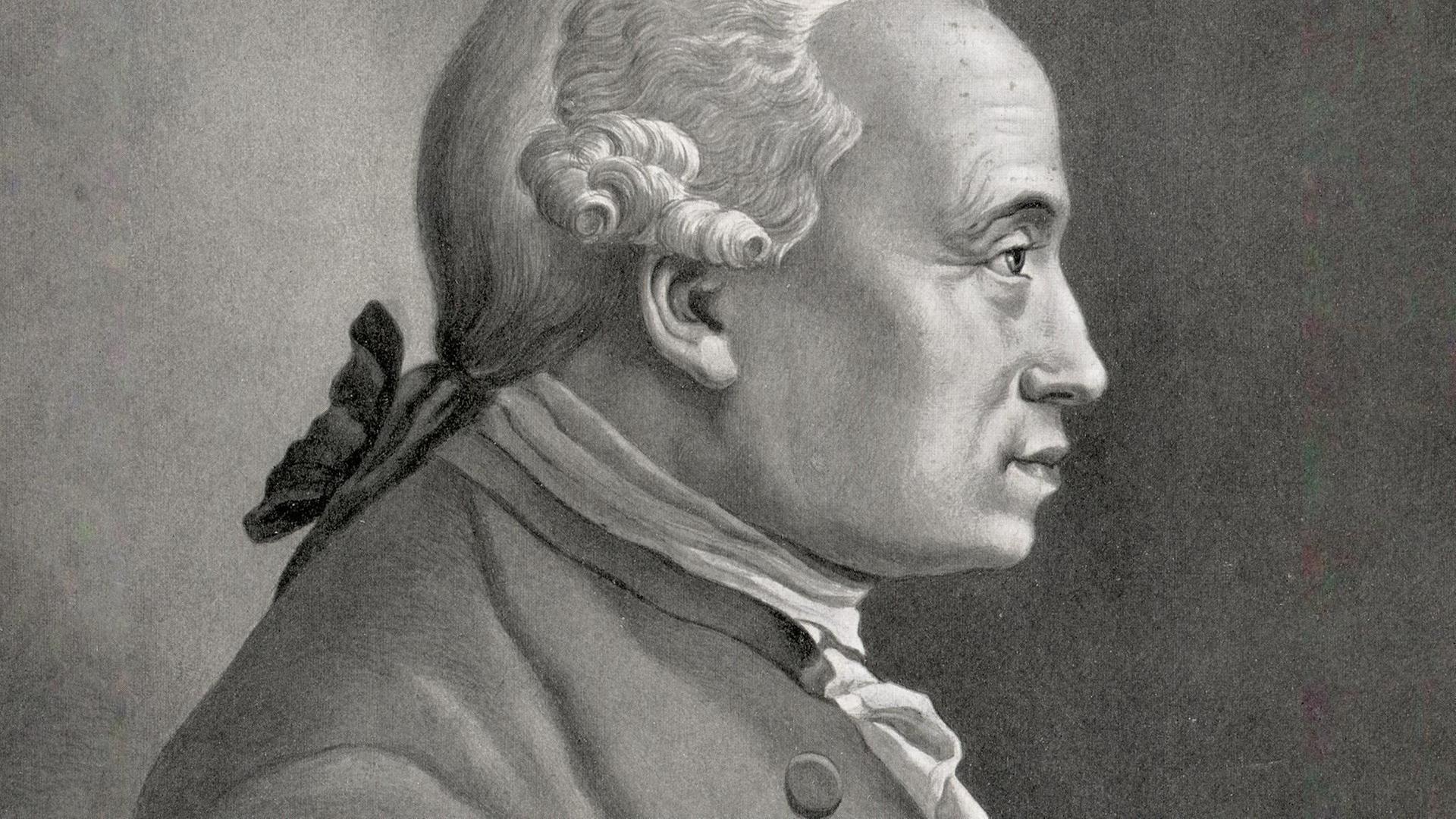 Eine Zeichnung von Immanuel Kant