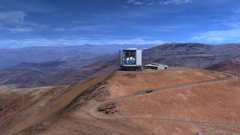 So soll das Giant Magellan Telescope auf dem Las Campanas in Chile einmal aussehen (Animation)