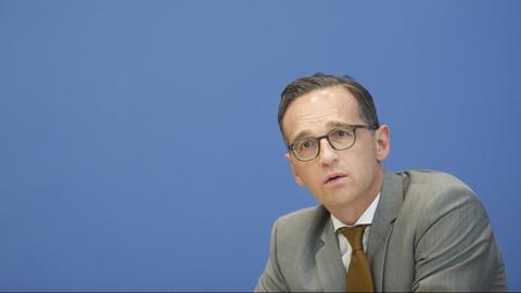 Bundesjustizminister Heiko Maas (SPD) bei einer Pressekonferenz