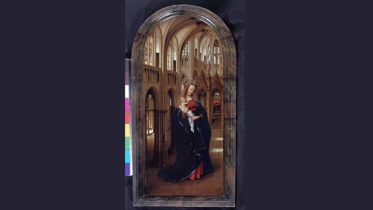 Jan van Eyck, Die Madonna in der Kirche, Gemälde / Öl auf Eichenholz, um 1440