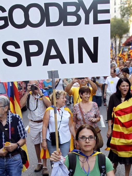 Immer wieder gibt es in Katalonien Demonstrationen für eine Unabhängigkeit