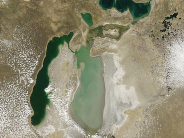 Aralsee - Das Satellitenfoto der NASA vom 14.04.2007