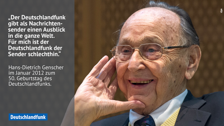 Zitat von Hans-Dietrich Genscher im Januar 2012 zum 50. Geburtstag des Deutschlandfunks