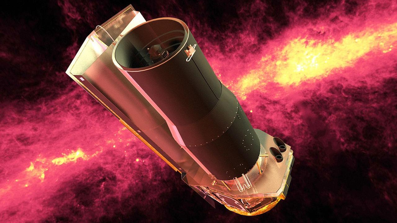 Das Infrarotteleskop Spitzer im Weltraum (Animation)
