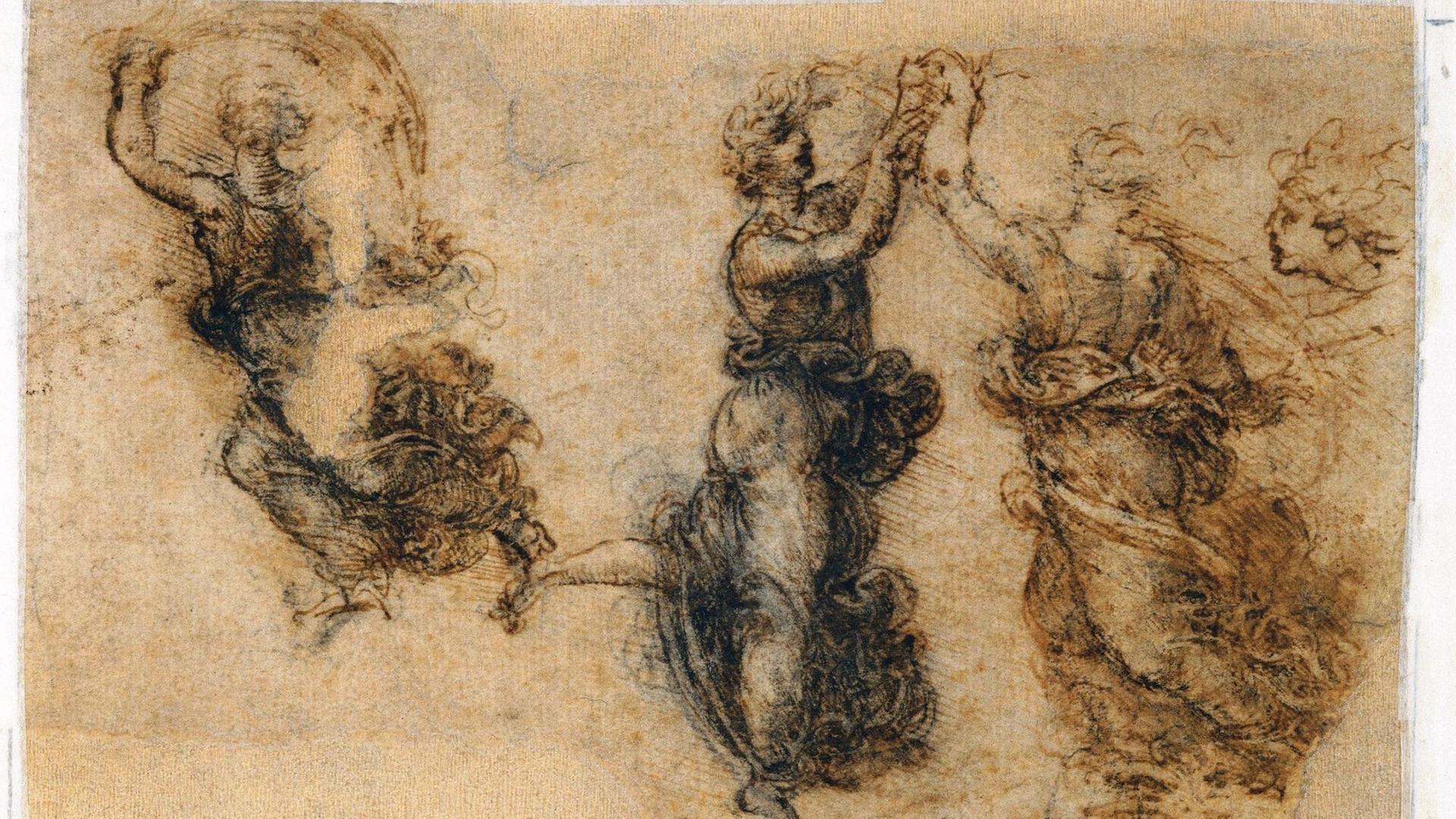 Skizzen tanzender Menchen aus dem Jahr 1515