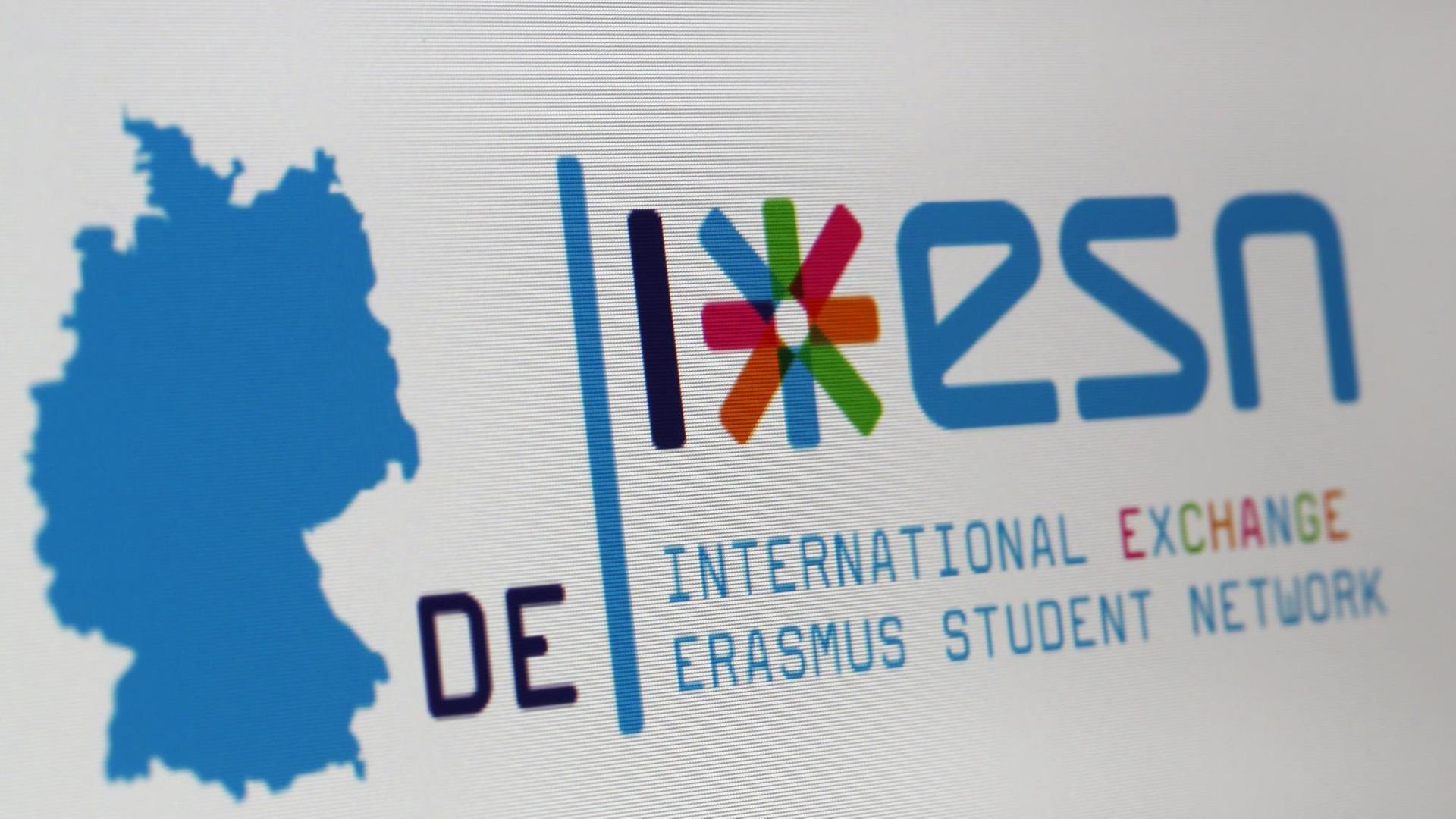 Das Logo von dem Studenten-Netzwerk Erasmus.