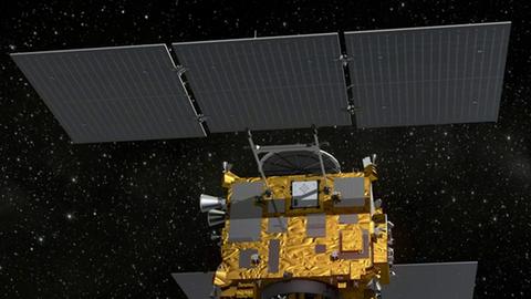 Hayabusa-2 im All (Zeichnung)