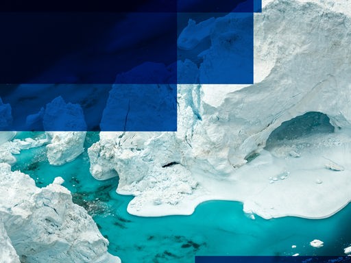 Das Cover für die Sendereihe "Forschung aktuell" zeigt auf dem Meer schwimmende Eisschollen 