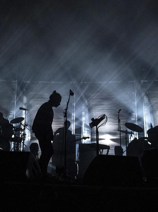 Die britische band Radiohead bei einem Auftritt im Sport Palace in Mexico City, Mexico, 3. Oktober 2016
